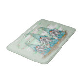 トロピカルブルーウォーターカラービーチ格言 バスマット (アングル)