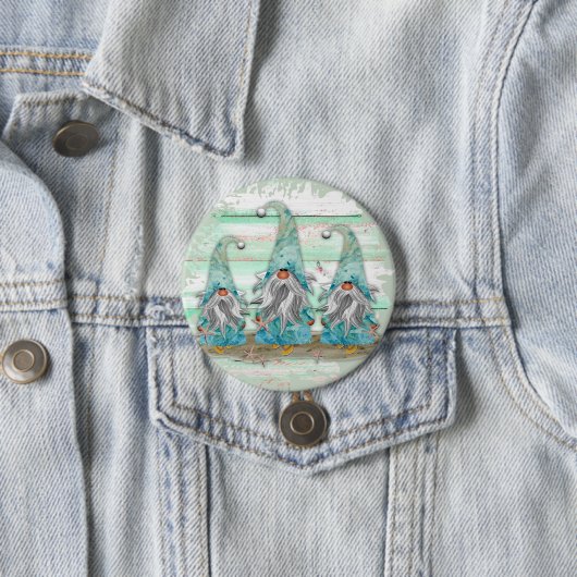 トロピカルブルーウォーターカラービーチ格言 缶バッジ (インサイチュ)