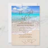 トロピカルブルーオーシャンウェーブスビーチリハーサルディナー 招待状 (正面)