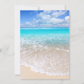 トロピカルブルーオーシャンウェーブスビーチリハーサルディナー 招待状 (裏面)