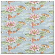 トロピカルブルーコイ&ロータスフィッシュポンドウォーター色