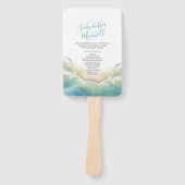 トロピカルブルーシーサイド結婚式 プログラムファン ハンドファン (正面)