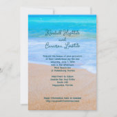 トロピカルブルーシー結婚式招待状とRSVP 招待状 (正面)