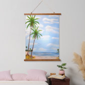 トロピカルブルースカイ 吊り下げ型タペストリー (寝室)