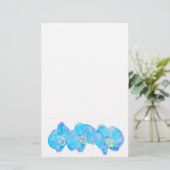 トロピカルブルーティール(緑がかった色)の水の色のオーキ絵画ッド 便箋 (スタンド正面)