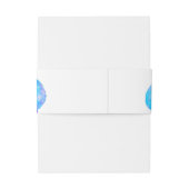 トロピカルブルーティール（緑がかった色）の水の色のオーキ絵画ッド 招待状ベリーバンド (裏面例)