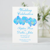 トロピカルブルーティール(緑がかった色)の水の色のオーキ絵画ッド 招待状 (スタンド正面)