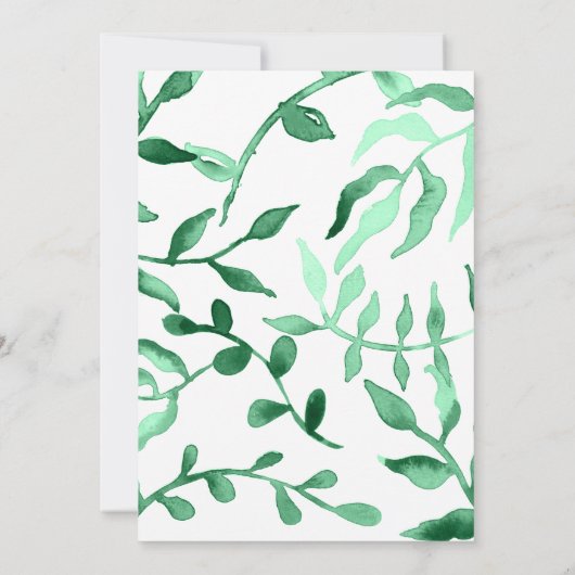 トロピカルブルーハイビスカスフラワーズ結婚式招待状 招待状 (裏面)