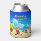 トロピカルブルービーチスカイアンドサンドファミリー名 缶クーラー (缶正面)