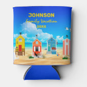 トロピカルブルービーチスカイアンドサンドファミリー名 缶クーラー (正面)