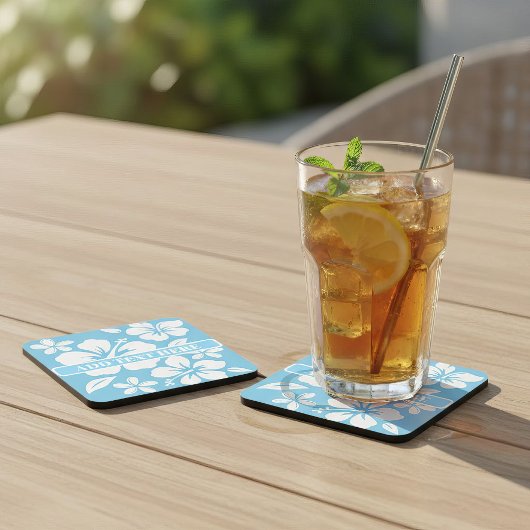 トロピカルブルービーチフラワー コースター