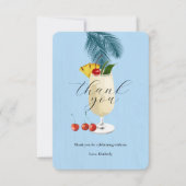 トロピカルブルーピナコラダカクテルパーティー サンキューカード (正面)