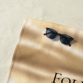 トロピカルブルーピンクハイビスカスフローラ ビーチタオル (インサイチュ)