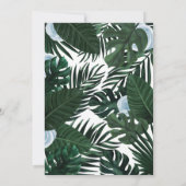 トロピカルブルーフラミンゴローズベイビーシャワー招待状 招待状 (裏面)