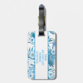 トロピカルブルーフローララゲッジタグ ラゲッジタグ (裏面縦)