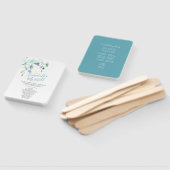 トロピカルブルーフローラ結婚式 プログラムファン ハンドファン (組立なし)