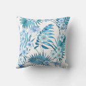 トロピカルブルーフローラ装飾用クッション クッション (裏面)