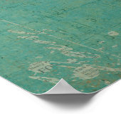 トロピカルブルーボホーギラフェスレトロアートポスター ポスター (角)