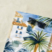 トロピカルブルーメディテラニアン ビーチタオル (インサイチュ)