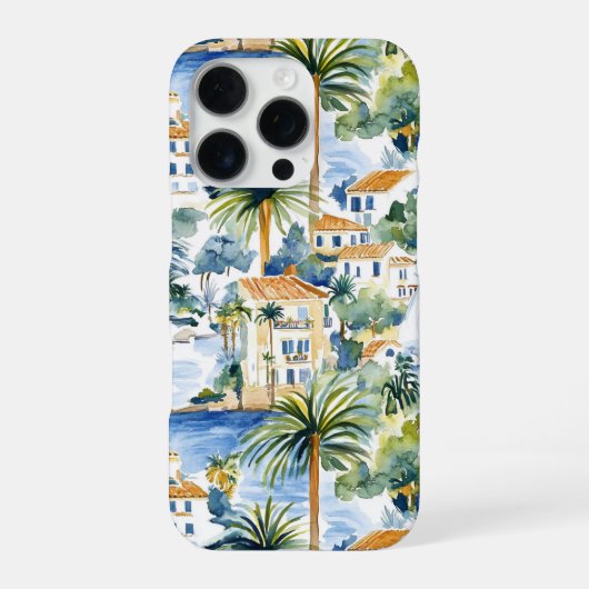 トロピカルブルー地中海風  iPhoneケース (裏面)
