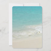 トロピカルブルー海ビーチシーンフォト結婚ズ 招待状 (裏面)