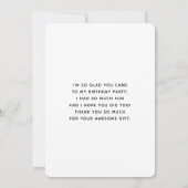 トロピカルブルー海ビーチシーン写真 サンキューカード (裏面)