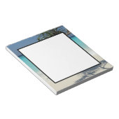 トロピカルブルー海ビーチシーン写真 ノートパッド (アングル)