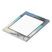 トロピカルブルー海ビーチシーン写真 ノートパッド (回転)