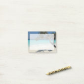 トロピカルブルー海ビーチシーン写真 ポストイット (デスク上)