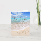 トロピカルブルー海波ビーチ結婚式 サンキューカード (正面)