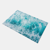 トロピカルブルー海波 ドアマット (アングル)