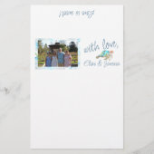 トロピカルブルー白結婚菓子バー包み (正面)