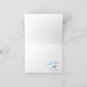 トロピカルブルー結婚の写真サンキューカード サンキューカード (内部)