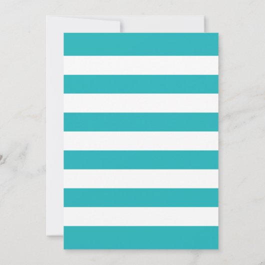 トロピカルブルー金ゴールドパイナップル男の赤ちゃんシャワールアウ（ハワイ式宴会） 招待状 (裏面)