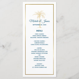 トロピカルブルー金ゴールドパームツリービーチ結婚式 メニュー