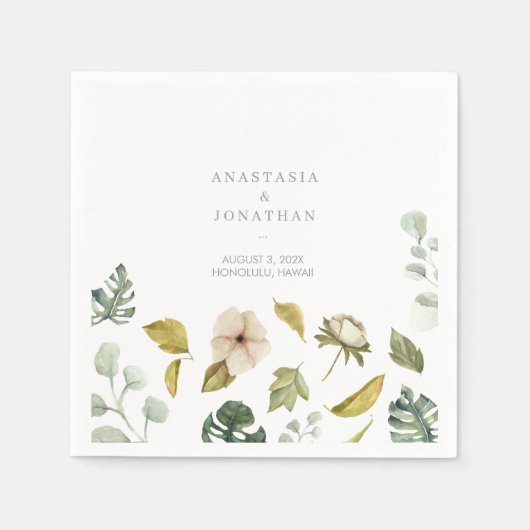 トロピカルブレンド水カラー スタンダードカクテルナプキン (正面)