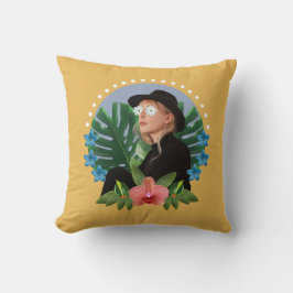 トロピカルブロンドコラージュ装飾用クッション クッション