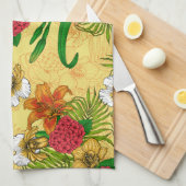 トロピカルブーケ キッチンタオル (四つ折り)
