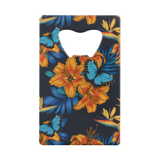 トロピカルブーケ クレジットカード栓抜き (正面)