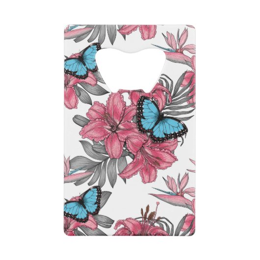 トロピカルブーケ クレジットカード栓抜き (正面)