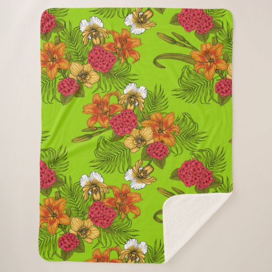 トロピカルブーケ シェルパブランケット (正面)