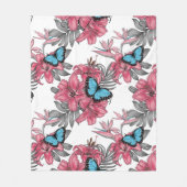 トロピカルブーケ フリースブランケット (正面)