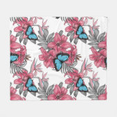 トロピカルブーケ フリースブランケット (正面(横))