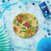 トロピカルブーケ ペーパープレート (パーティー)