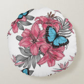 トロピカルブーケ ラウンドクッション (裏面)