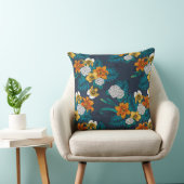 トロピカルブーケon blue クッション (椅子)