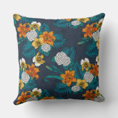 トロピカルブーケon blue クッション (裏面)