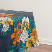 トロピカルブーケon blue テーブルクロス (インサイチュ)