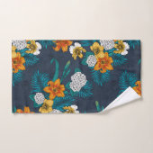 トロピカルブーケon blue バスタオルセット (ハンドタオル)