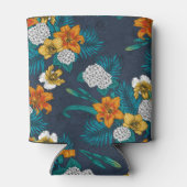 トロピカルブーケon blue 缶クーラー (裏面)